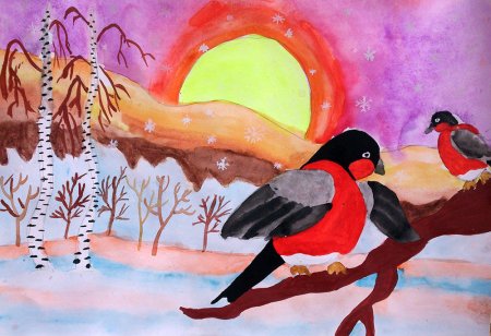 Рисунок на тему Зимушка зима 1 класс в школу