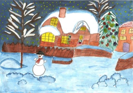 Зимушка зима рисунок