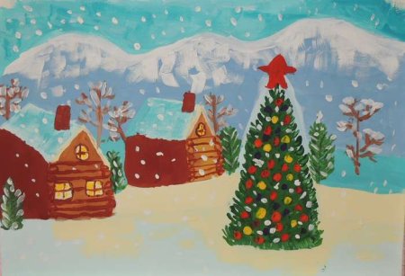 Рисунок Зимушка зима карандашом