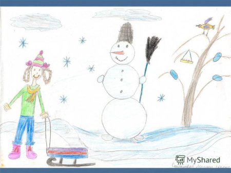 Рисунок Здравствуй Зимушка зима 1 класс