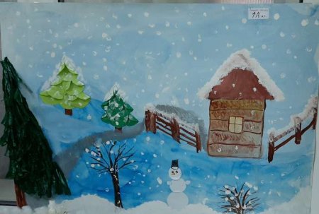 Зима рисунок