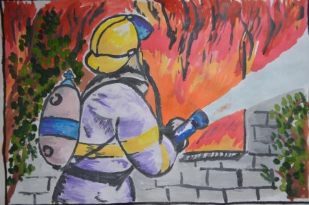 Пожарный рисунок