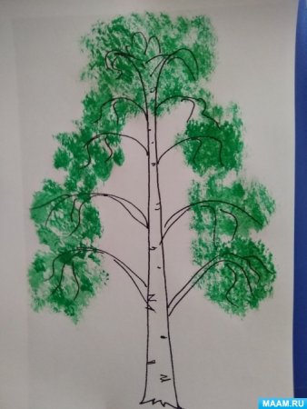 Нетрадиционное рисование березы