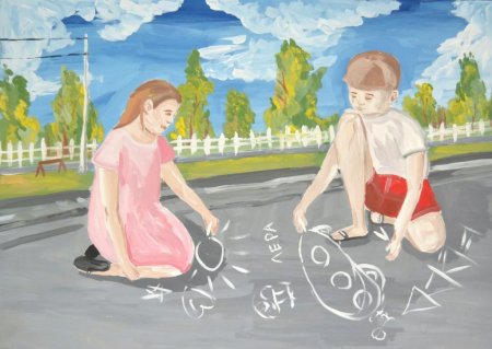 Рисунок на тему под мирным небом