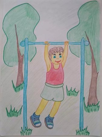 Детские рисунки про спорт