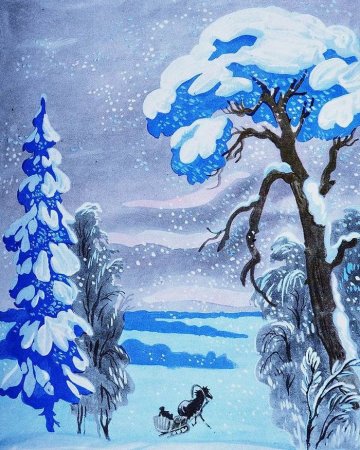 Рисунок на зимнюю тему