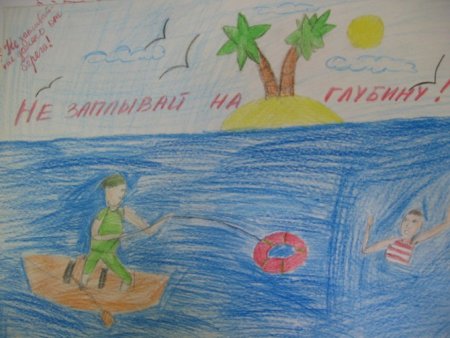 Безопасность на воде рисунок