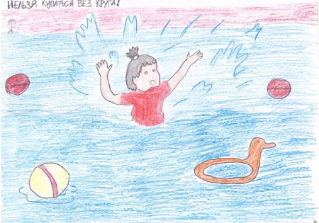 Рисунок на тему безопасность на воде глазами детей