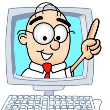 Компьютер и человек мультяшные