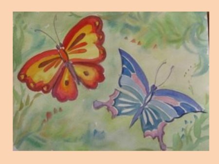 Бабочка в теплых тонах