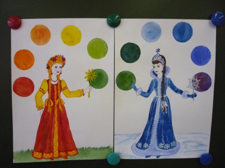 Изо теплые и холодные цвета