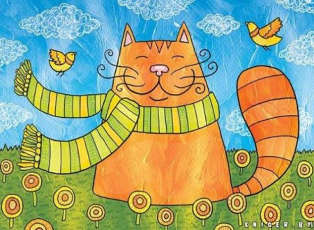 Котик рисунок