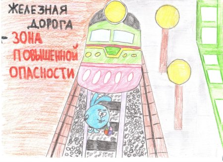 Железная дорога зона повышенной опасности рисунки детей