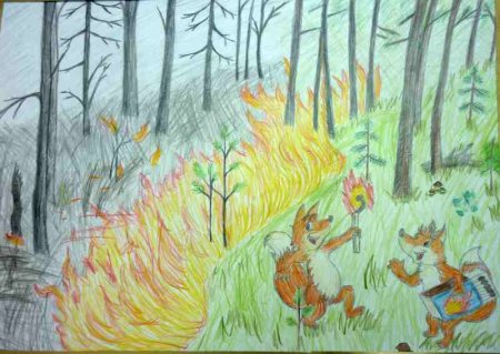 Рисунок огонь друг и враг