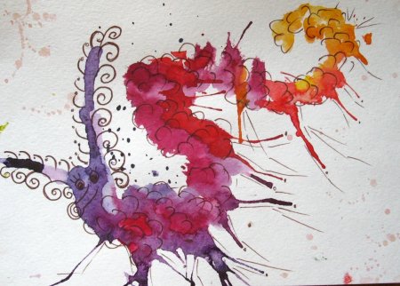 Кляксография монотипия