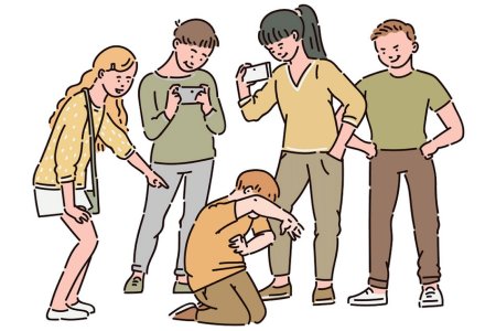 Иллюстрации школьного буллинга
