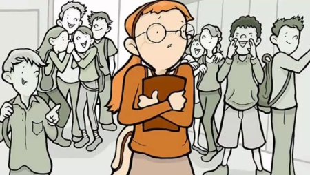 Буллинг в школе иллюстрация