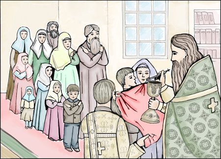 Причастие рисунок