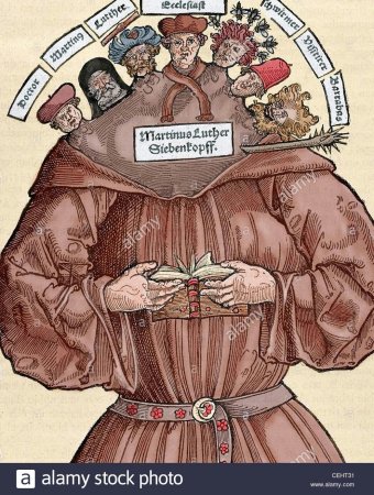 Мартин Лютер гравюра