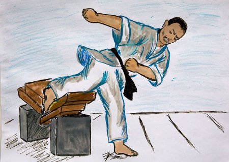 Детские каратисты рисунок