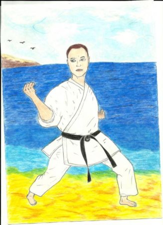 Детские рисунки на тему карате