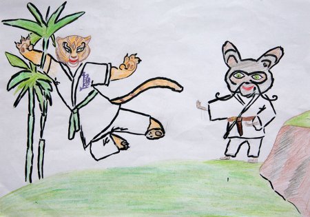 Каратист рисунок