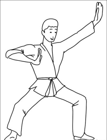 Каратист рисунок