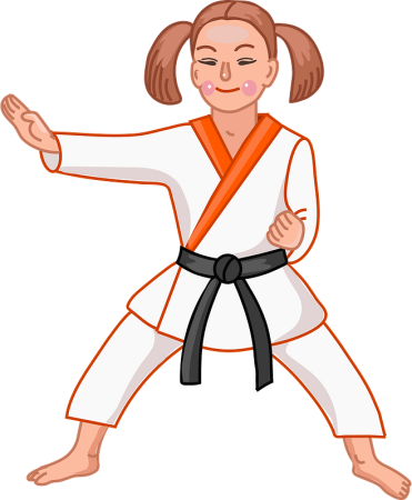 Детский рисунок на тему карате
