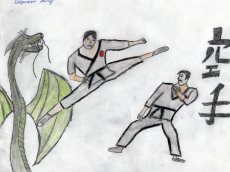 Каратист раскраска для детей