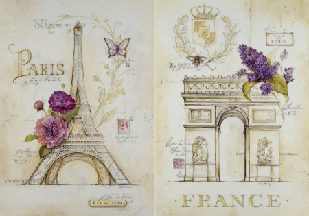 Открытки во французском стиле