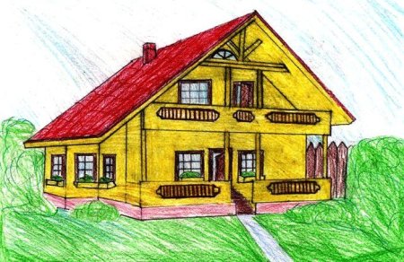 Рисование на тему дом