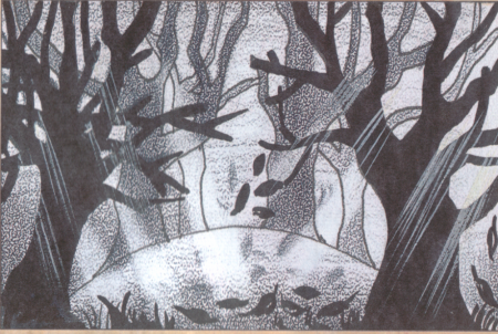 Черно белая композиция