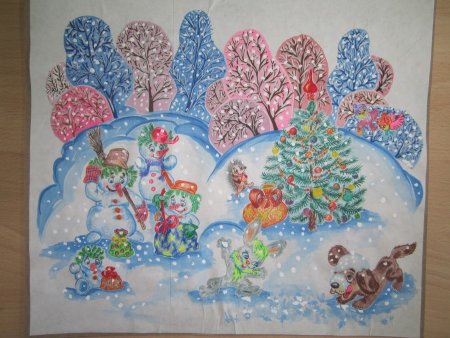 Рисование с детьми новый год