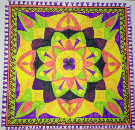 Декоративная композиция в квадрате