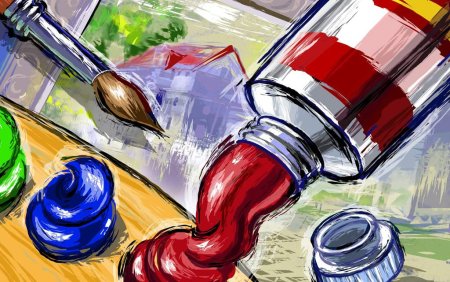 Художественные рисунки красками