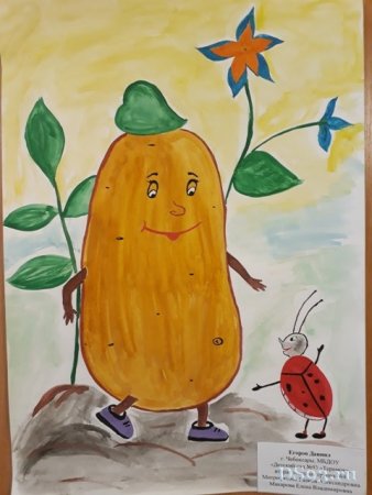 Рисунок про картошку для конкурса