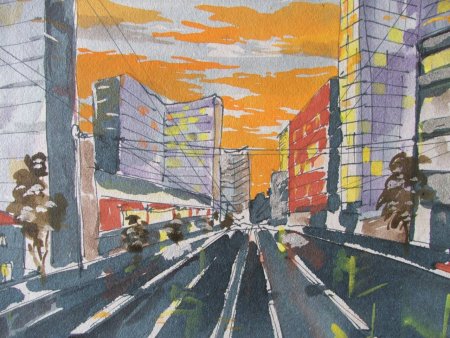 Городской пейзаж станковая композиция