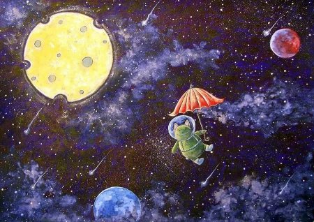 Космический пейзаж для детей