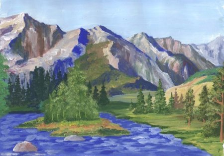 Горы глазами детей рисунки