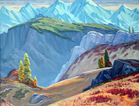 Горный пейзаж для детей