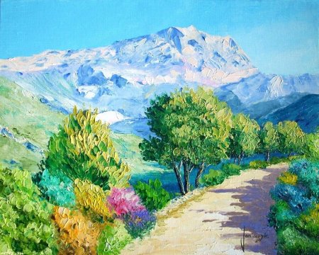 Рисование горного пейзажа