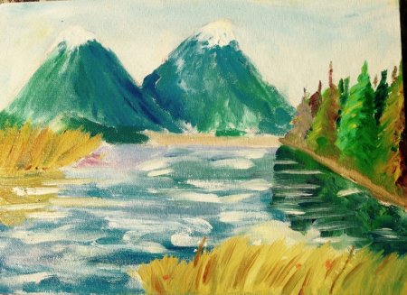 Горы рисунок