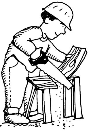 Плотник раскраска для детей