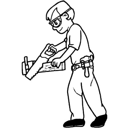 Плотник раскраска для детей