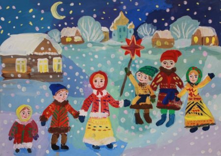 Рисование колядки