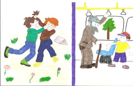 Притча два волка рисунок