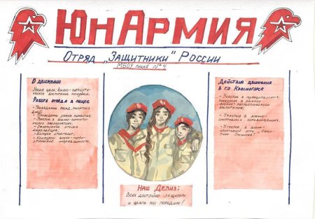 Боевой листок юнармейская семья