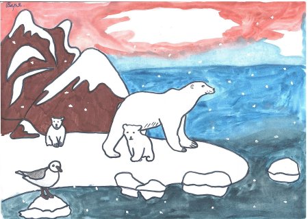 Рисование на тему Арктика