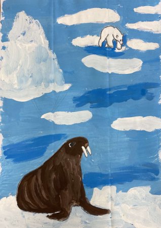 Рисование на тему Арктика в ДОУ