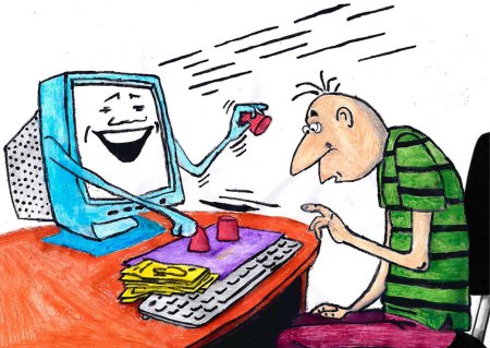 Мошенники в интернете карикатура